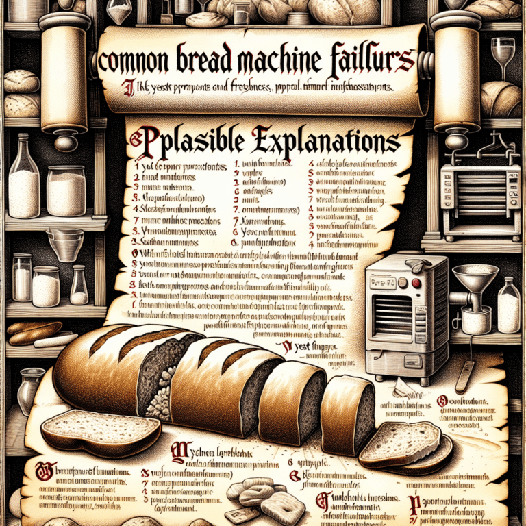 Understanding Bread Machine Loaf Failure: Why it Didn't Rise
The Role of Yeast in Bread Machine Loaf Failures
How to Resolve a Bread Machine's Failure in Making a Succesful Loaf Rise
Why Did My Bread Machine Loaf Fail to Rise: Potential Culprits
Tackling Common Issues: When Your Bread Machine Loaf Doesn't Rise
Key Factors that Influence the Rising Process in a Bread Machine
Bread Machine Loaf Not Rising: Quick Fixes
Is Your Bread Machine Loaf Not Rising? Uncover the Possible Reasons
Unleavened Loaf: Why Didn't My Bread Machine Bread Rise?
Stumped by a Bread Machine Loaf not Rising: Possible Solutions
Failure to Rise: Decoding Your Bread Machine Loaf Problems
Reasons Why Your Bread Machine Loaf Might Not Rise
My Loaf Didn't Rise: is Your Bread Machine to Blame?
Why Your Bread Machine Might Not be Providing Proper Leavening
Why My Loaf Didn't Rise: Common Bread Machine Errors
Solving the Mystery: Reasons Your Bread Machine Loaf Didn't Rise
Bread Machine Woes: Why Isn't My Loaf Rising?
Troubleshooting a Bread Machine that Fails to Make Loaves Rise
Your Guide to Understanding Why Bread Machine Loaves Don't Rise
Exploring Solutions to a Bread Machine Loaf that Fails to Rise